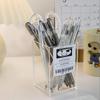Acrylic Three-Compartment Pen Holder: Luxurious Multifunctional Desktop Organizer