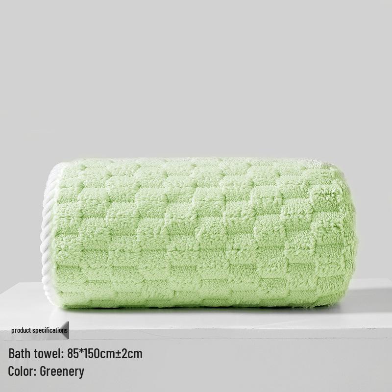 Xiangfengyun Dorge Large Coral Fleece Bath Towel Set - Extra Thick, Soft, and Absorbent (85x150 cm)