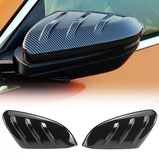 Glossy Black Side Wing Mirror Cap Cover Trim For Honda Civic Hatchback 2016-