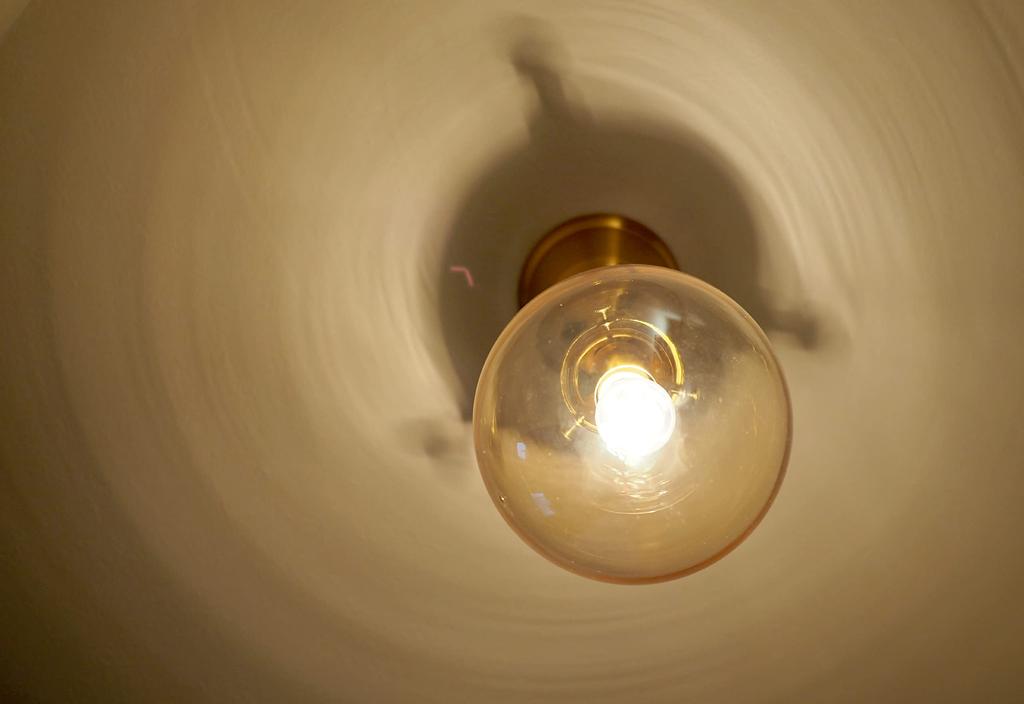 Interform LT-4304AM Rike Spotlight with Incandescent Bulb, Amber, Gold, Modern