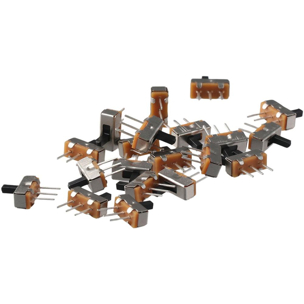 20pcs 4mm Toggle Vertical Slide Switch Panel Mount Small High Knob Vertical for PCB Arduino Breadboard Electronic Board