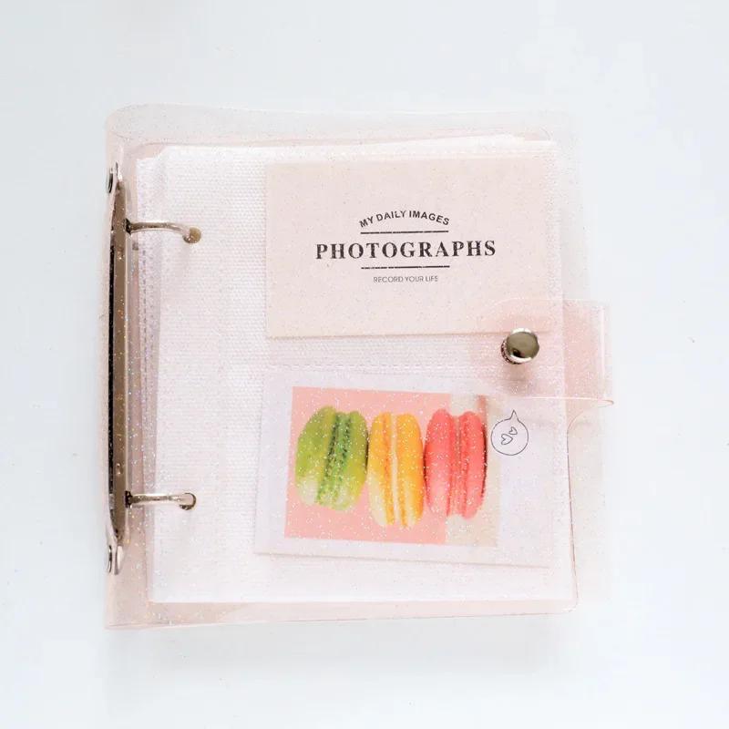 

Прозрачный альбом в стиле книги для мини-пленки 3 дюйма, 100 карманов, мини-альбом для фотографий Instax, держатель для визиток 7s 8 25 50s чистый