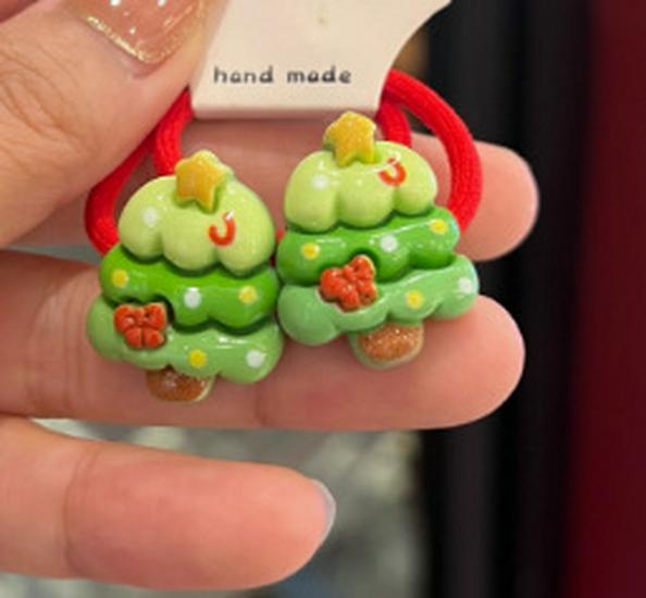 2021 Christmas Santa Claus Hair Ties & Headbands for Kids - Hair-Friendly Accessories