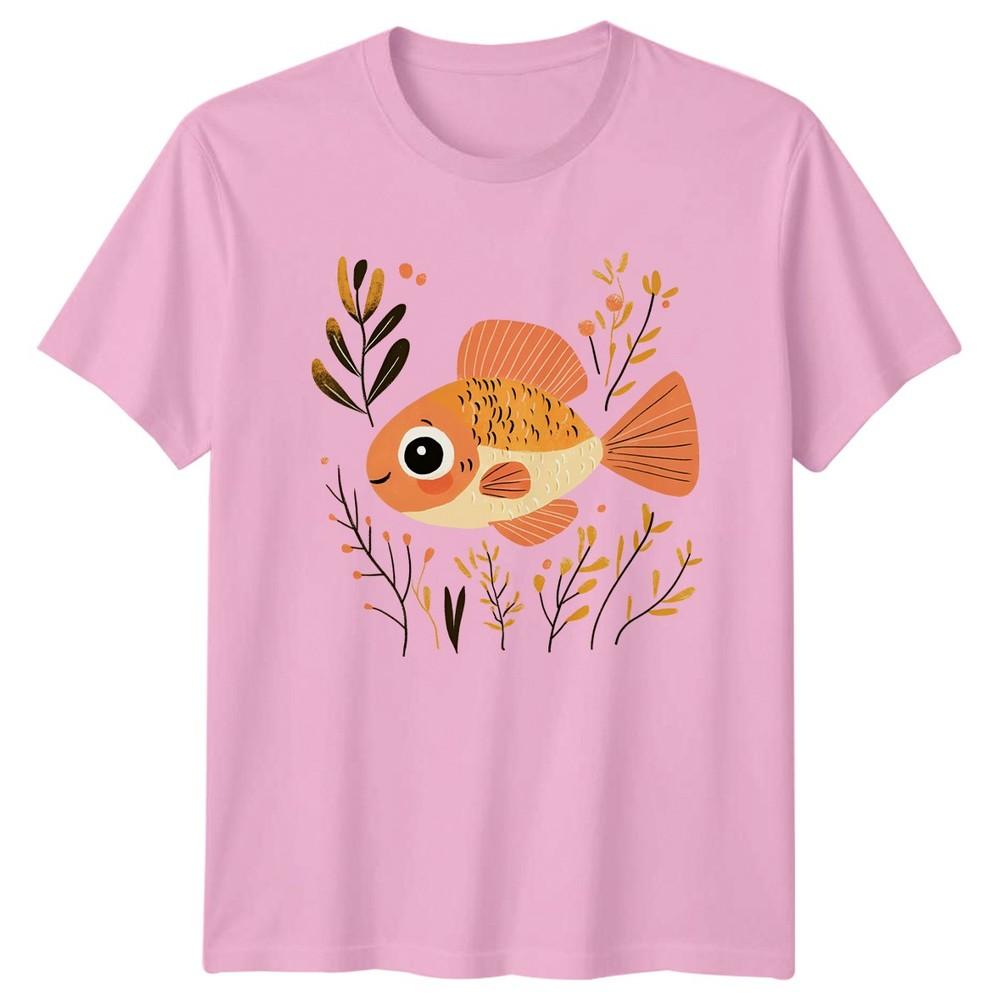 Goldfish Illustration TShirt Aquatic Ocean Nature 2026 Gift For Him And Her