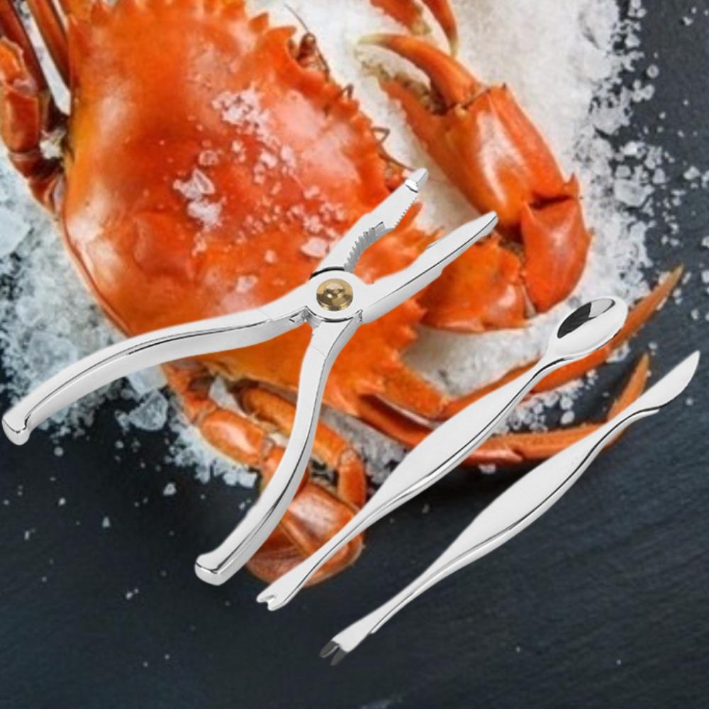 3pcs High Hardness Crab Crackers Set Labor-saving Crab Picks Spoons Set  Shrimp