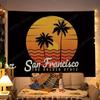 Sunshine State of Mind Wall Tapestry Wilderness Camping Wall Art Sun Surf  Friends Bedroom Decoration Room Decorating Item