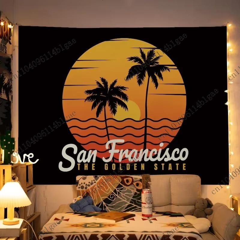 Sunshine State of Mind Wall Tapestry Wilderness Camping Wall Art Sun Surf Friends Bedroom Decoration Room Decorating Item