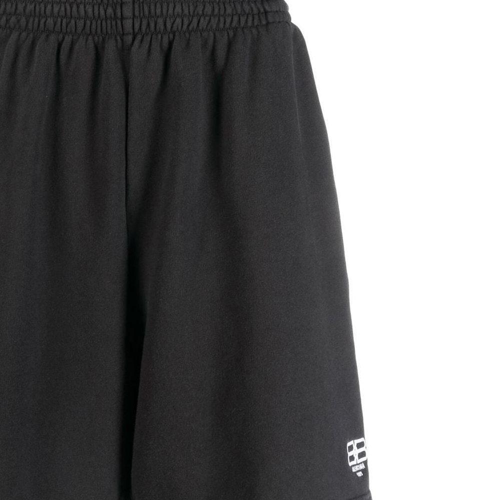 Balenciaga BB Paris Icon Casual Shorts Men's Black Moderate 676137TMVG69034