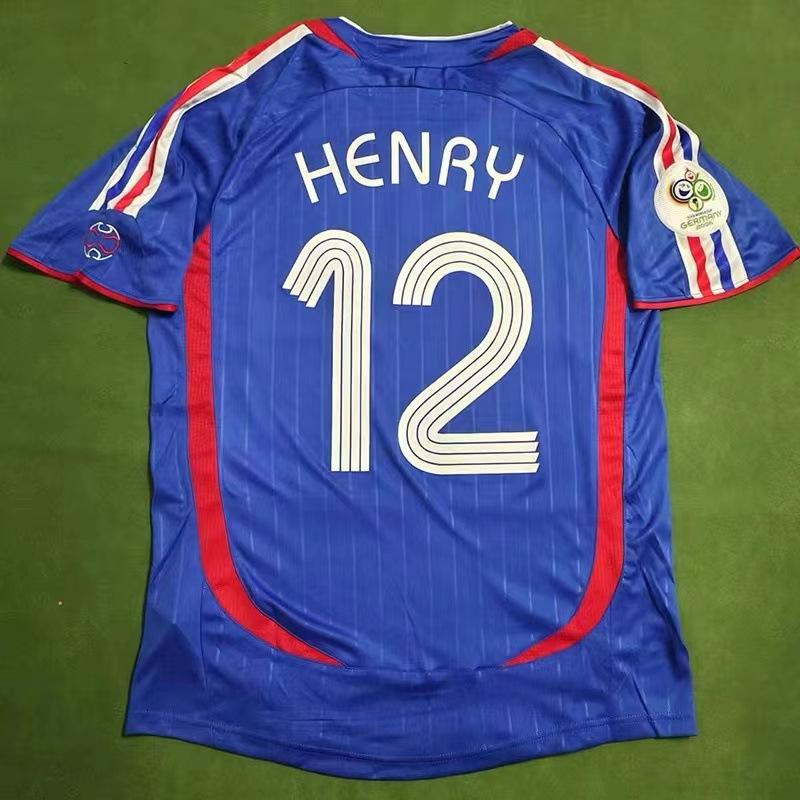 Vintage Jersey Football Uniform Classic Henry AC Ronaldo Rolca Beckham Jersey