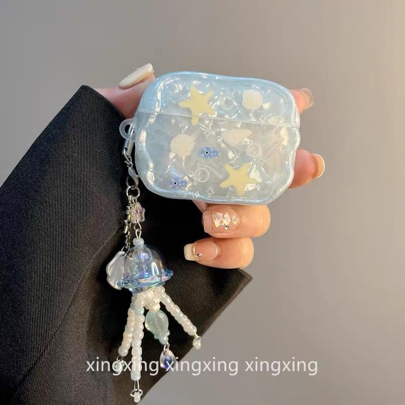 ins summer shell star small fish applies airpodspro1 protective case apple 1st generation 1 bluetooth headset case soft