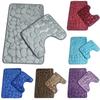Plush Pebbles Bath Mat And Pedestal Memory Foam Set Vibrant Non-slip Bathroom Decor