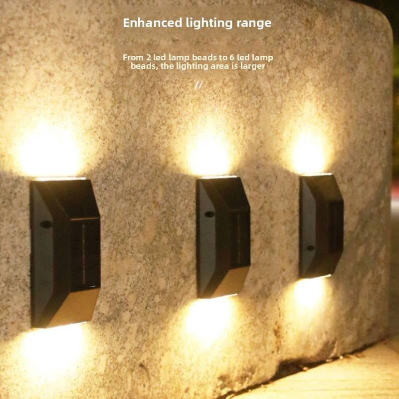 Solar Trapezoid Garden Wall Light With Led Lamp For Outdoor Decor And Pathway Illumination