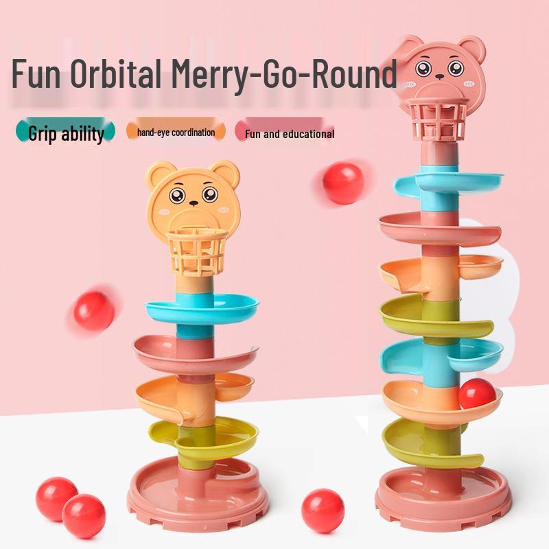 

Многофункциональная вращающаяся пирамидка для младенцев и малышей, 1-3 года, раннее развитие и развитие мозга 5 Layers + 3 Balls (Random Colors)