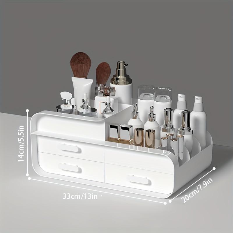 Makeup Storage Box Drawer Dormitory Finishing Plastic Shelf Large Makeup Capacity Cosmetics Skin Care Dressing Table Desktop