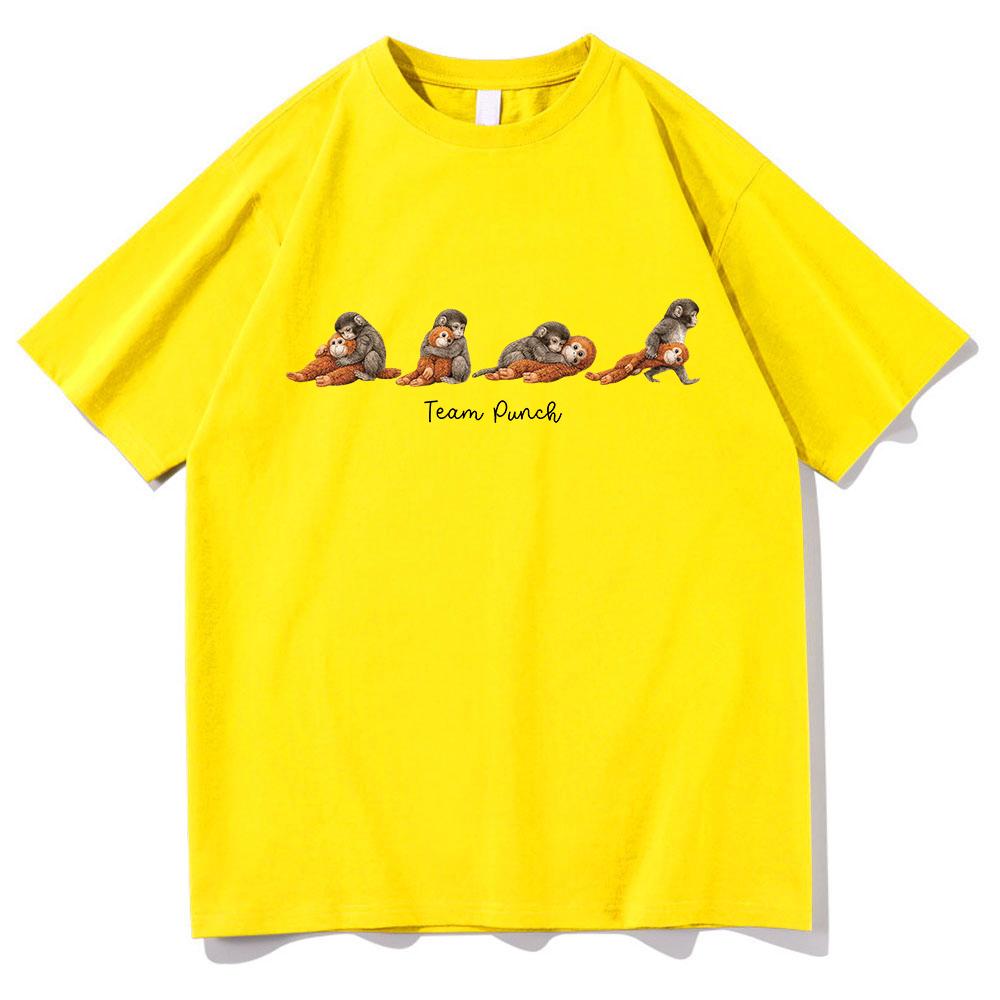 Monkey Punch Baby Monkey T Shirt 2026 WomenUnisex Clothing Cotton Clothes Graphic Tops for Lover Gifts Hight Quality T Shirts