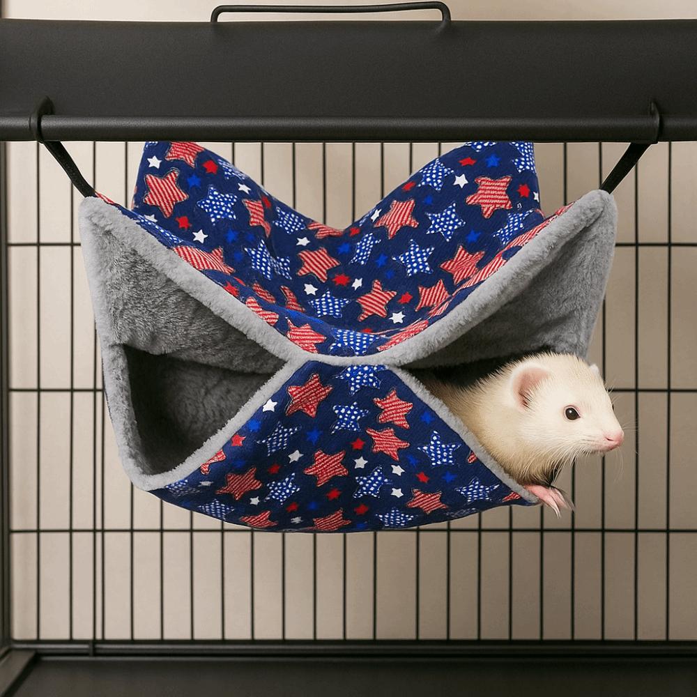 Double-layer Hamster Hammock Thicken Pets Sleeping Bag Hanging Cage House  Cage Accessories