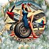 P-51 Mustang Wandkunst Metall Dekor für Zuhause Bar Garage Raum Dekor Schild