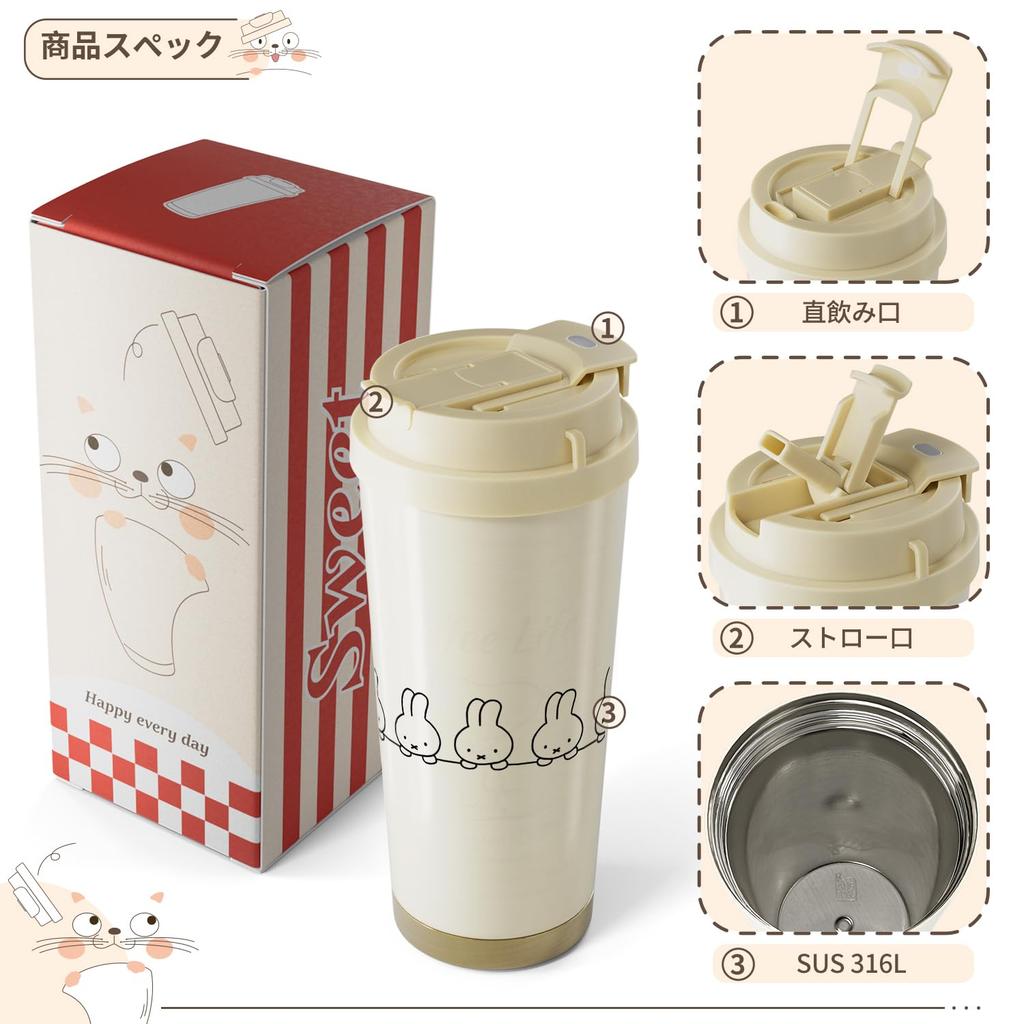 Coffee Cup with Water Sports Stainless Insulates Cold and Hot Car Direct Popular Character Unofficial Lid, Bottle, Thermos, 530ml, Bottle, Mug, Steel,