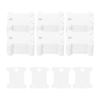 Uxcell 360pcs Embroidery Thread Bobbins, Plastic Cross Stitch Thread Organizer Holder Card, Craft DIY Sewing Thread Organizer Tool Storage, White
