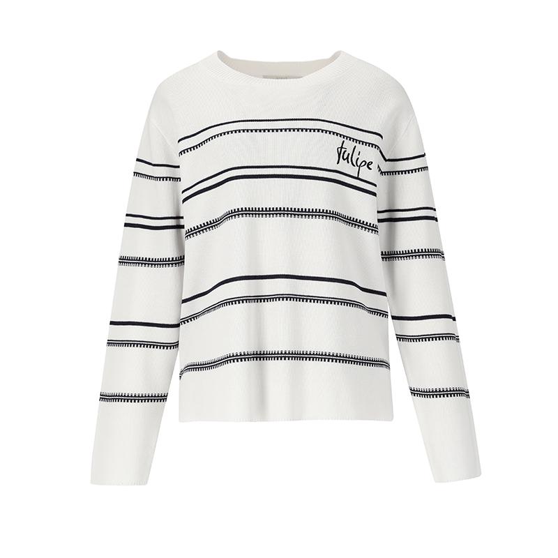 VISITINNEWYORK Lettering Point Striped Knit (Vz3Lk11)