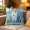Baby Cartoon Pink Blue My First Tooth Pillow Cushion Cover Pillowcase Living Room Sofa Home Decor Customized