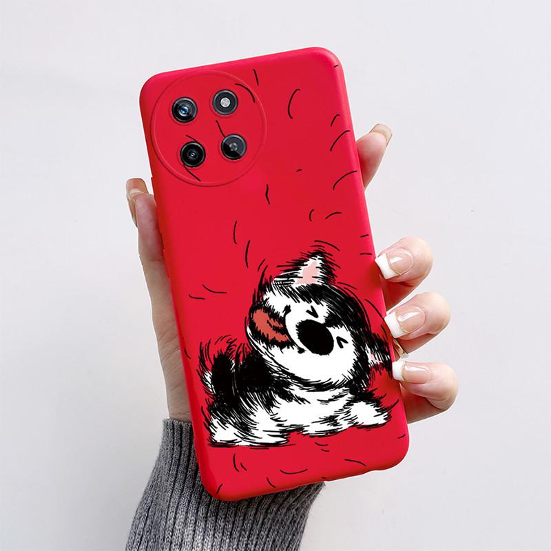 For OPPO Realme 11 4G Phone Case Cute Cat Cartoon Funny Dog Shell Soft Silicone Protection Back Cover For Realme11 RMX3636 Funda
