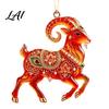 Acrylic Ornament for Restaurant 2PCS Christmas Goat Hanging Ornaments Decorative 2D Tree Birthday Party Decor Pendants Lightweight Festive Ornaments