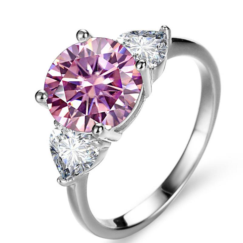 9mm S925 Sterling Silver 3 Carat Moissanite Wedding Ring D VVS1 Exquisite Luxury Fine Jewelry For Women