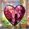 Romantic Pink Heart Sun Catcher - Perfect for All Seasons, Ideal Valentine'S Day, Ramadan, Easter Party Decorations, No Power Needed, Four Seasons 