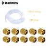 Kit Combo Raccordi per Tubo Morbido Barrow Spessore 3/8'' 9.5*15.9mm/9.5*12.7mm Sistema di Raffreddamento ad Acqua per PC, Nero Bianco Argento Oro