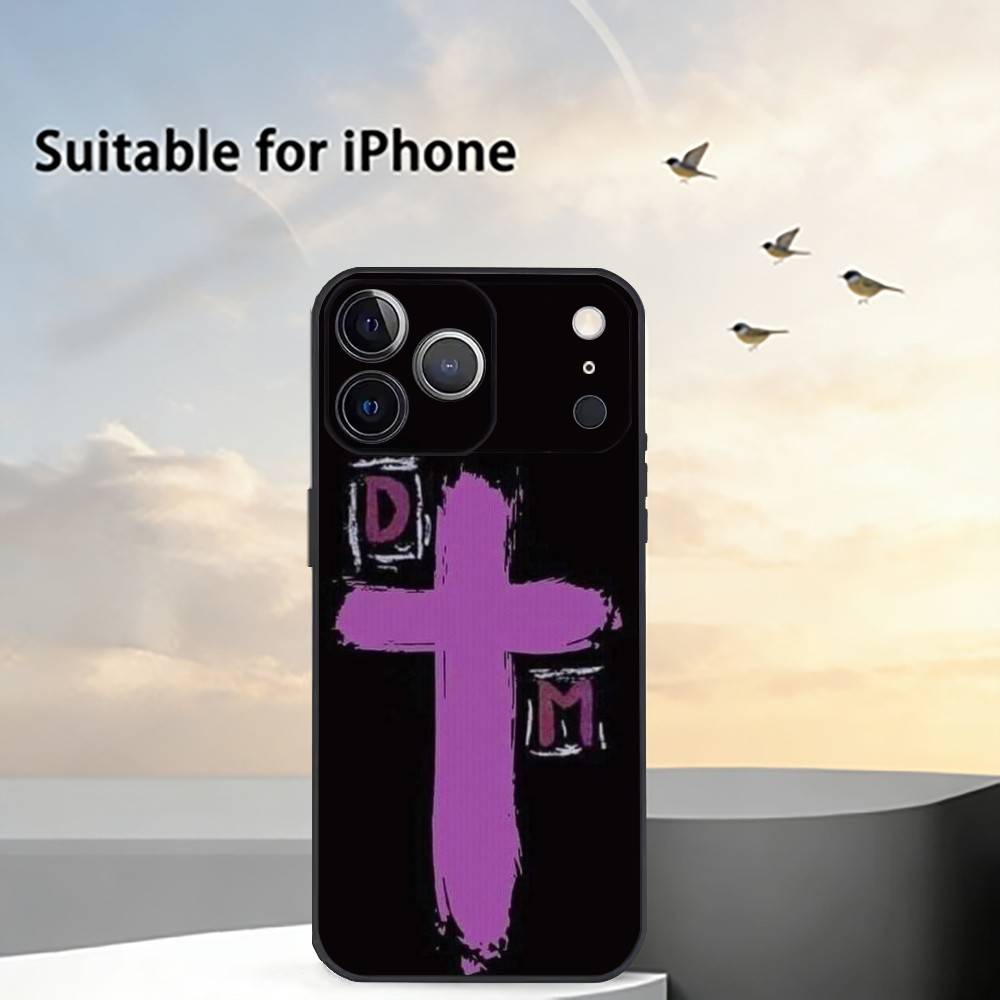 Band Depeches M-Modes Phone Case For iPhone 17,16,15,14,13,12,11 Plus,Pro Max,XS,Soft Silicone Black Cover
