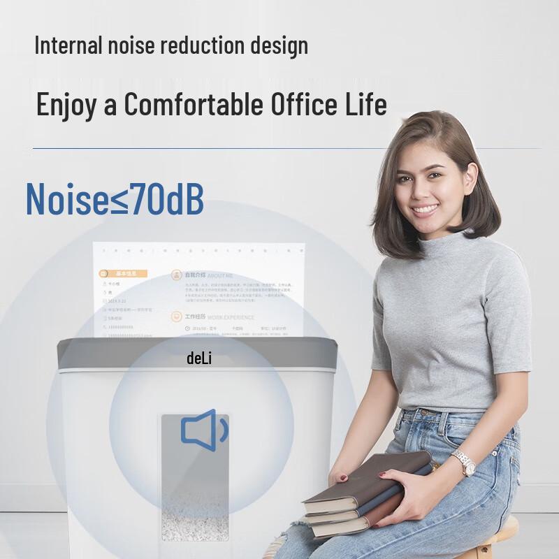 Deli 9939 Compact Desktop Paper Shredder CN plug (adapter included)