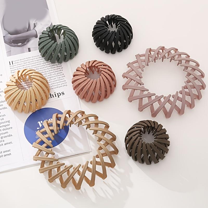 Matte Bird Nest Hair Claw Clips for Women Expanding Hair Accessories for Effortless Bun Making