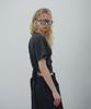 LCDC™ Back Slit V-Neck Top (Dark Gray)