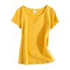 2023 Women's Korean Style Slim Fit Solid Color Short Sleeve T-shirt