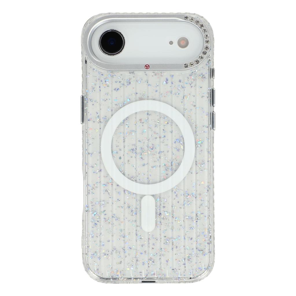 For iPhone Air Case Compatible with MagSafe IMD Glitter Glacier Texture TPU PC Phone Back Cover