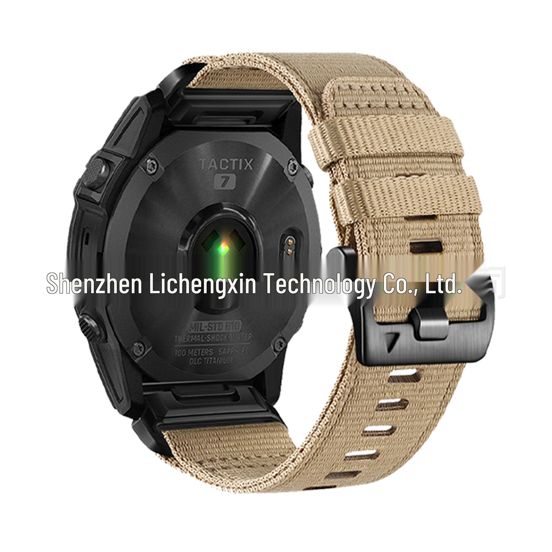 Compatible Garmin Nylon Quick Release Watch Strap for Tactix 7 Pro & Fenix 8 26mm хаки