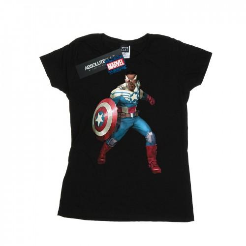 

Marvel Womens/Ladies Falcon Is Captain America Cotton T-Shirt білий