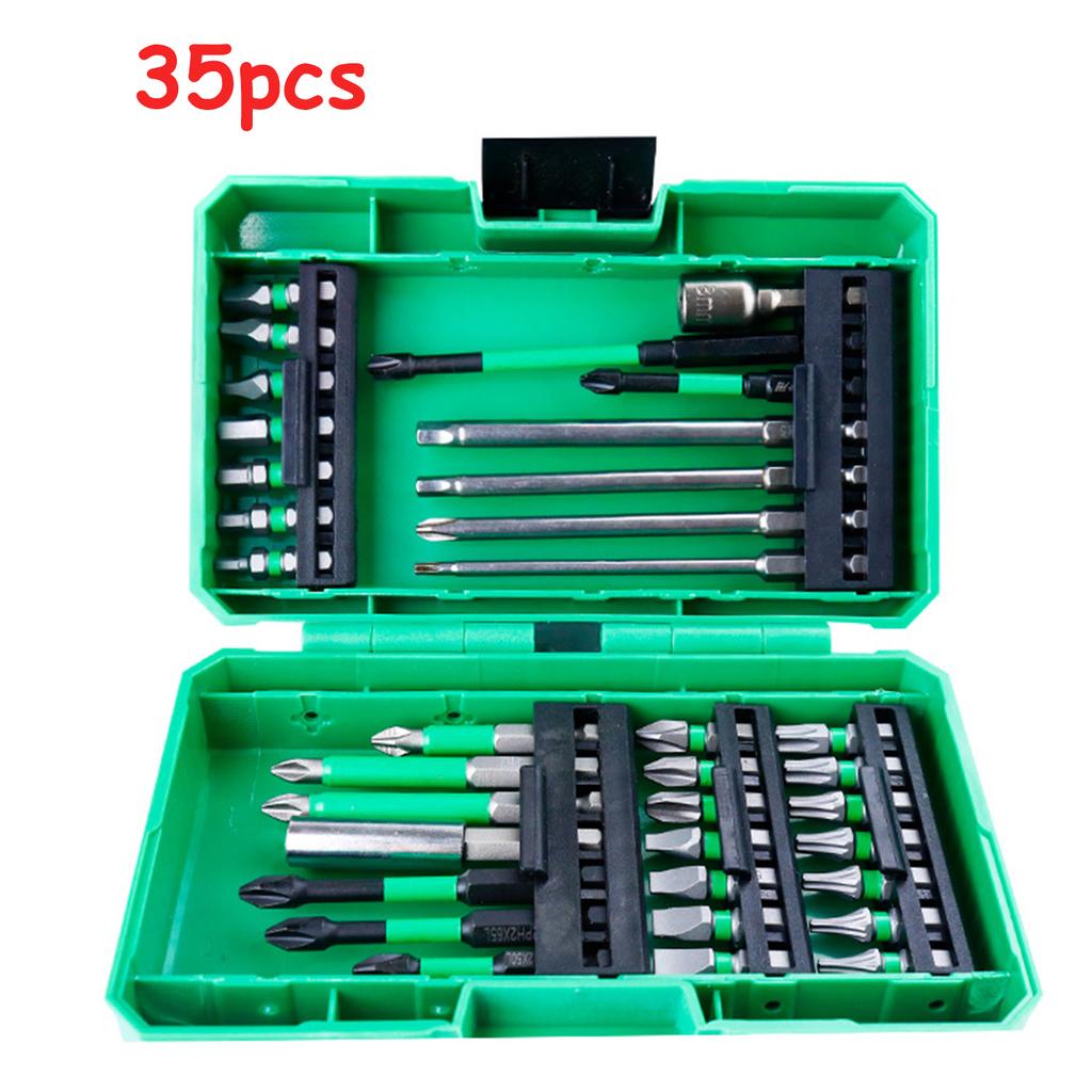 27/35/39-teiliges Bohrer-Set, Schlagbohrer-Bits und Schraubendreher-Set zum Schrauben und Bohren von Holz, Metall, Zement mit Aufbewahrung