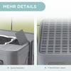 Enclosed Cat Litter Box with Lid, Front Entry, Top Exit, Drawer, Tray, Scoop, Brush, 48.5 X 38 X 36.5cm - Grey