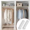 8Pcs Closet Rod End Caps Plastic Rod Spacer Cap Wire Shelf End Caps Closet System Parts for Wire Shelves(White)