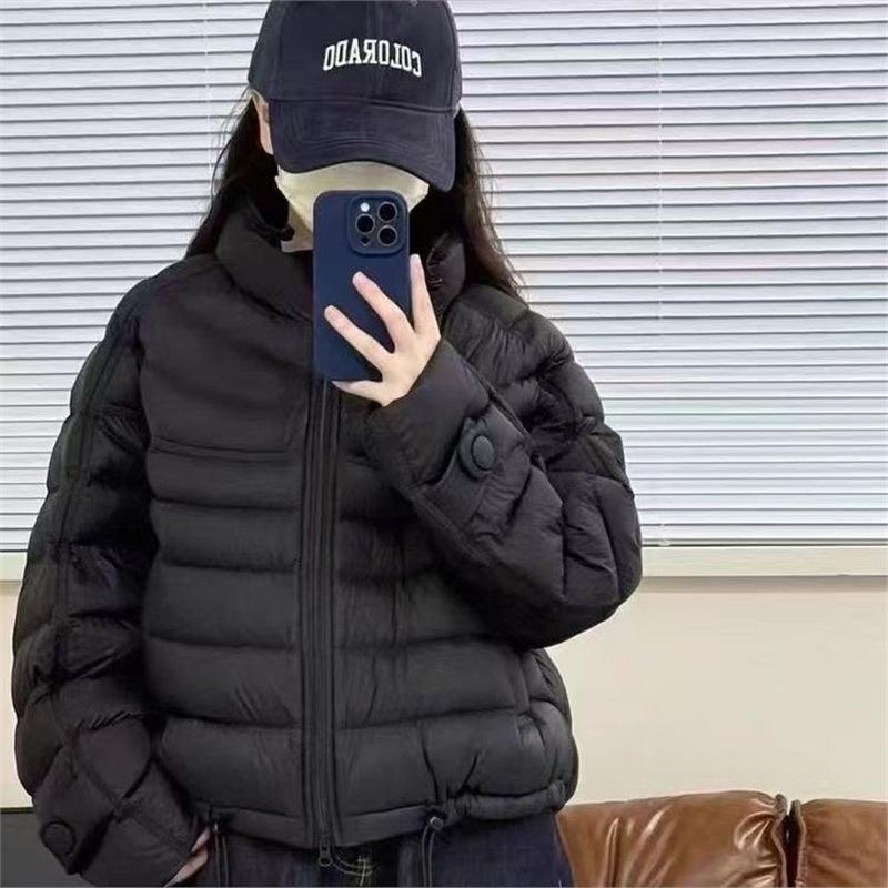 Popular stand-up collar puff short cotton clothes autumn and winter fashion age-reducing solid color coat