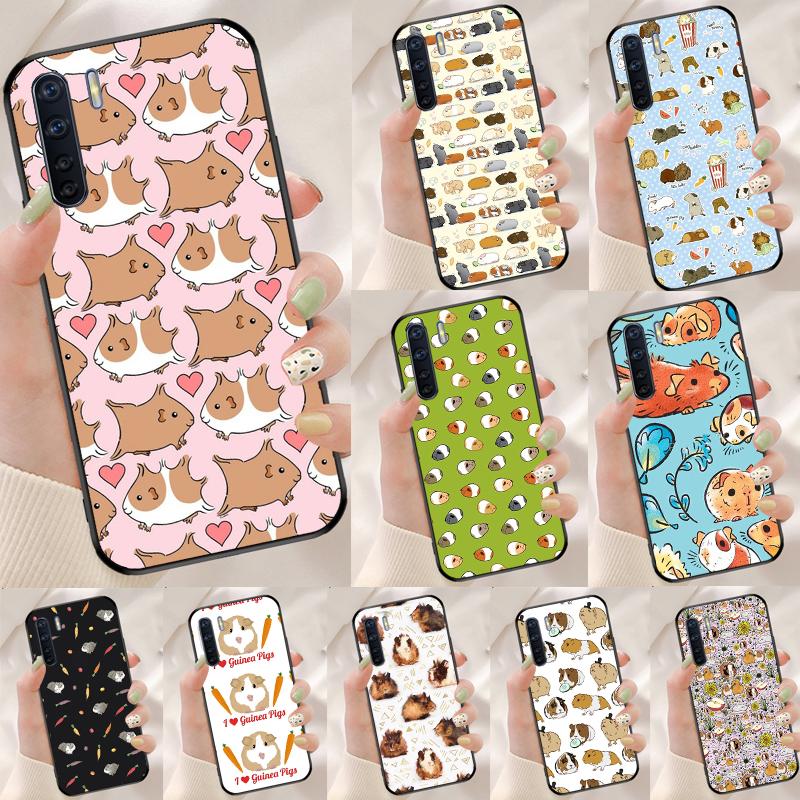 Pattern Guinea Pig Cute Case For Oppo A17 A77 A80 A40 A60 A98 A78 A18 A38 A58 A16 A76 A96 A74 A94 A54 A57S A15 Cover
