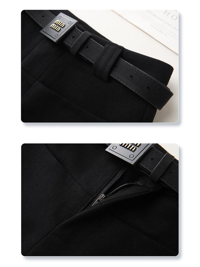 Dámské šedé vlněné kalhoty s rovnými nohavicemi a A-liniové šortky - Zeštíhlující, Kolekce podzim/zima 2024