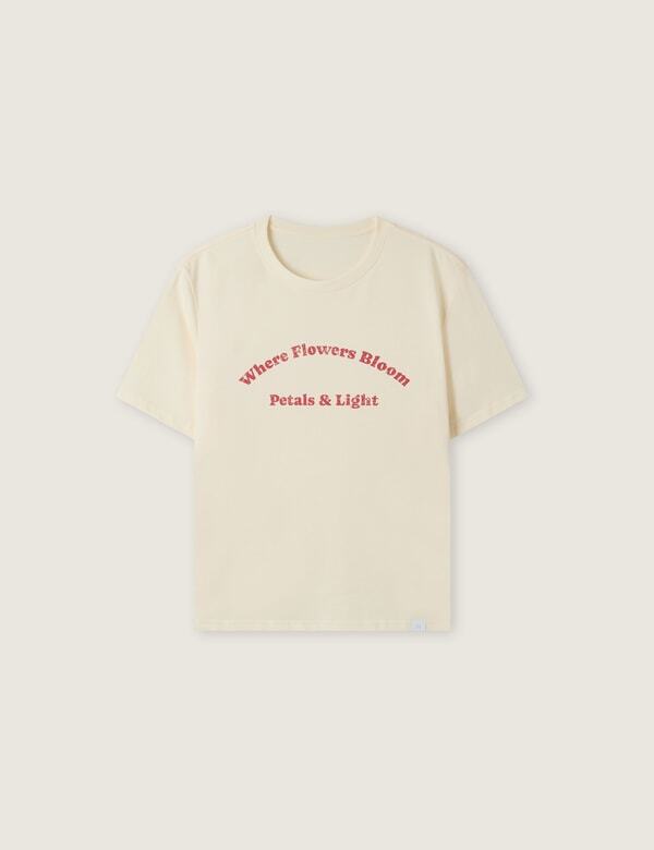 ROEM Lettering Short Sleeve T-Shirt Rmhwg37Rt2