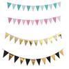 Nordic Birthday Hot Stamping Triangle Flags for Children's Party Decorations