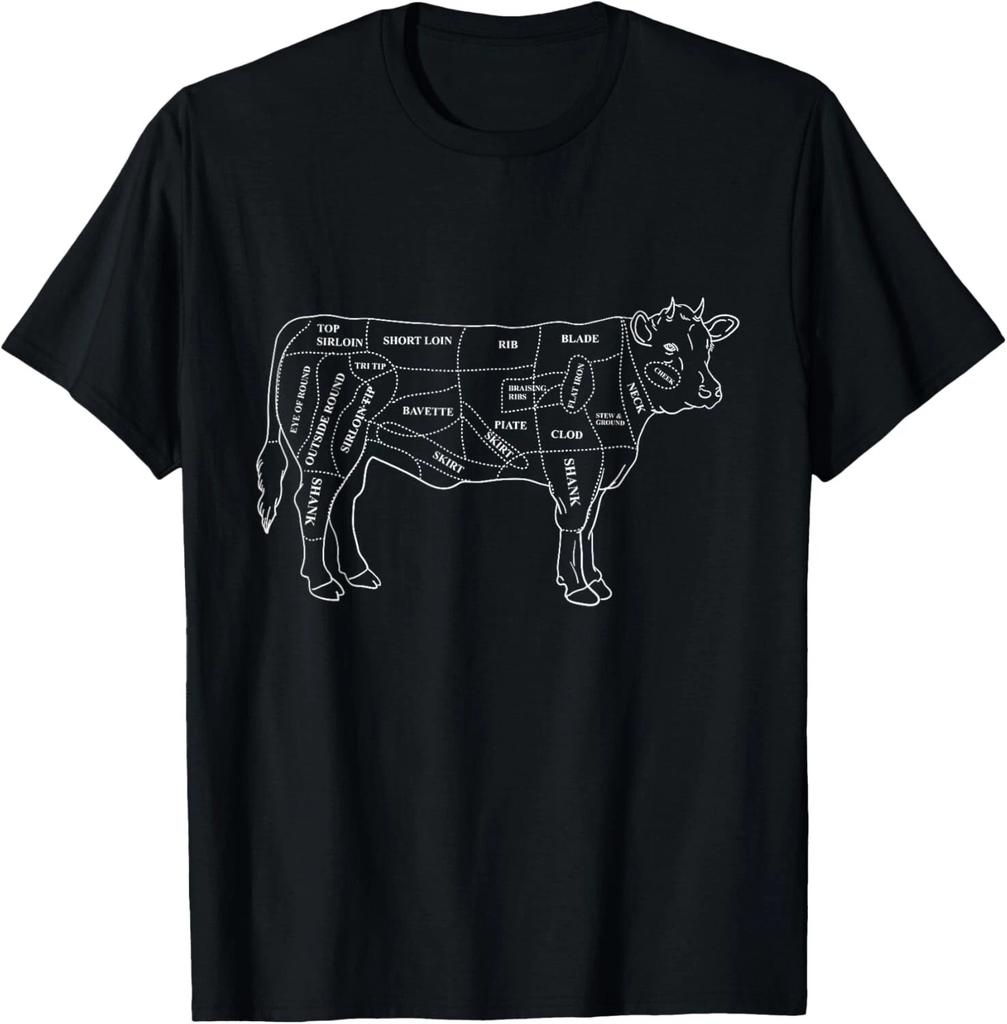 Cow Butcher Beef Cuts Diagram - Eat Beef Butcher Cut Chart Gift Unisex T-Shirt