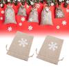 20pcs Burlap Bags Burlap Gift Bags Snowflake Burlap Pouches with Drawstring for Crafts Candy Party F