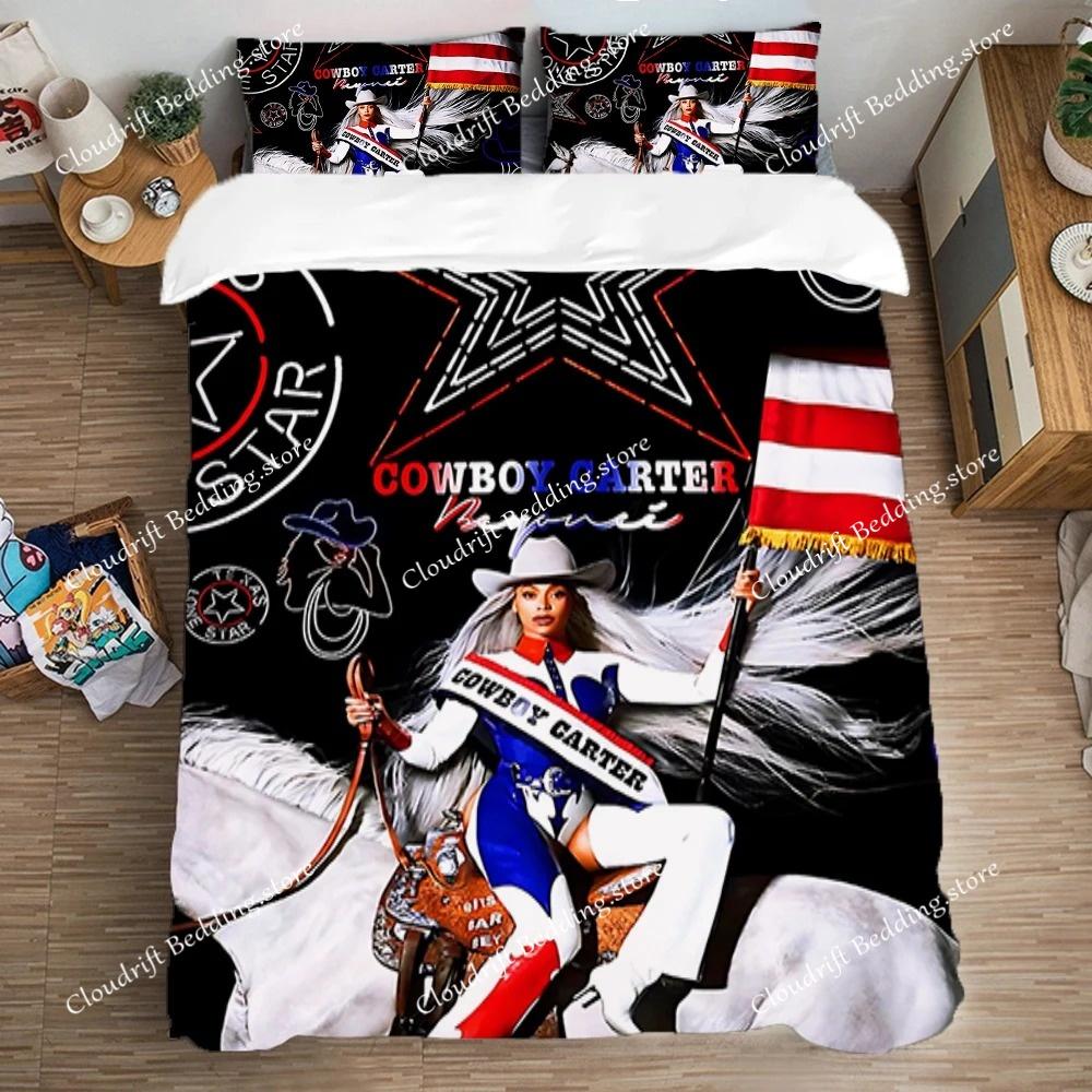 Queen Bed Comforter Sets Single Double Large Size Duvet Cover Set Bedding Decorations B-Beyonces Pillowcase Fashion Art Linen