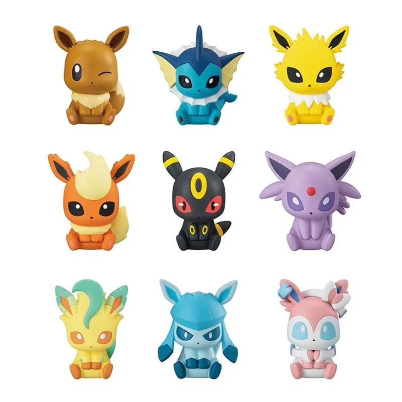 Genuine Gacha Scale Model The Little Adventure Series Eeveelution Espeon Flareon Vaporeon Action Figure Toys